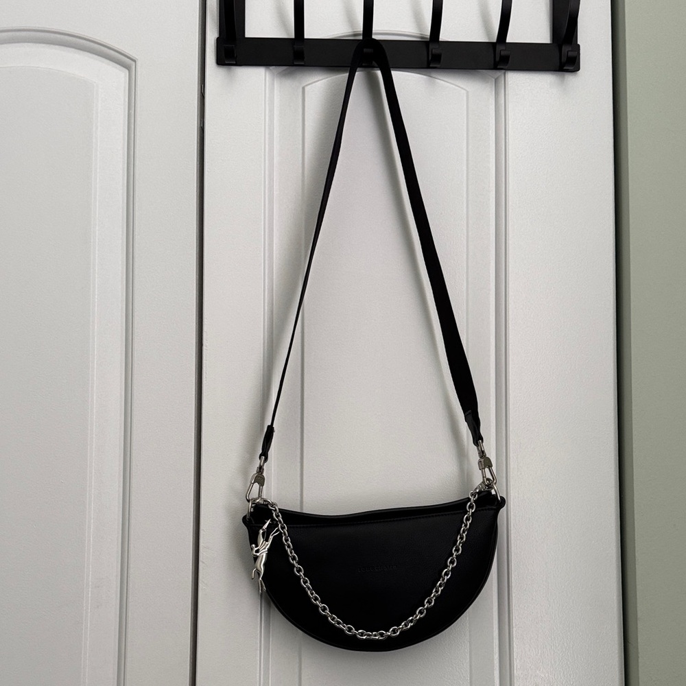 LIKE NEW LongChamp Black Chain Strap Women's Bag - Picture 2 of 3